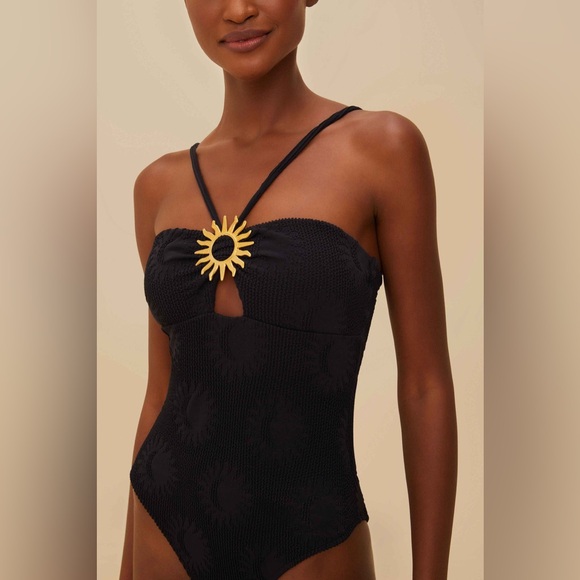 FARM RIO Black Sunny Moon One-Piece Swimsuit - Picture 2 of 3